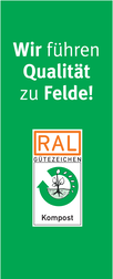 Hissflagge RAL-Gütezeichen Kompost für Masten mit Ausleger
